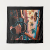 Elegante vrouwen in klassieke auto's wandkleed (Voorkant (horizontaal))