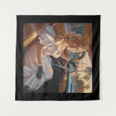 Elegante vrouwen in klassieke auto's wandkleed (Voorkant (horizontaal))