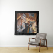 Elegante vrouwen in klassieke auto's wandkleed (In Situ (horizontaal))