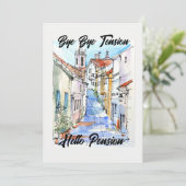 Elegante vrouwen met pensioen door de spanning kaart (Staand voorkant)