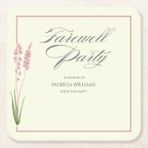 Elegante vrouwen Pastel Wildflower Afscheidsfeest