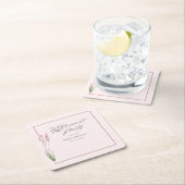 Elegante Vrouwen Pastel Wildflower Retirement Part Kartonnen Onderzetters (Insitu)