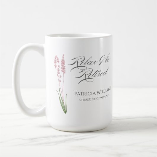 Elegante Vrouwen Pastel Wildflower Retirement Part Koffiemok (Links)
