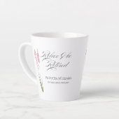 Elegante Vrouwen Pastel Wildflower Retirement Part Latte Mok (Linkerhoek)