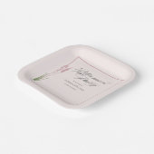 Elegante Vrouwen Pastel Wildflower Retirement Part Papieren Bordje (Gebogen)