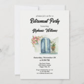 Elegante vrouwen pensioen Bon Voyage Kaart (Achterkant)