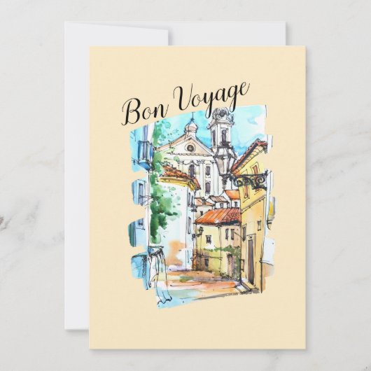 Elegante vrouwen pensioen Bon Voyage Party Kaart (Voorkant)