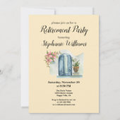 Elegante vrouwen pensioen Bon Voyage Party Kaart (Achterkant)