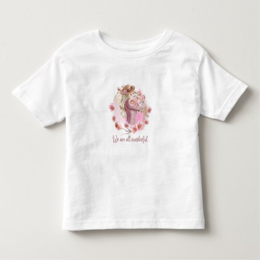 Elegante vrouwen te midden van roze bloesems kinder shirts (Voorkant)
