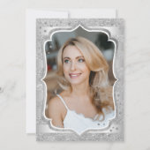 Elegante vrouwen zilveren foto 50e verjaardag kaart (Achterkant)