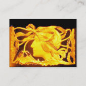 ELEGANTE VROUWENBEAUTY/LADY, GOUD GEEL BOW, STROME VISITEKAARTJE (Achterkant)