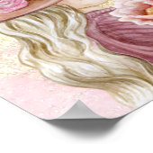 Elegante Vrouwendag 2025 met Roze Bloemen Ontwerp Poster (Hoek)