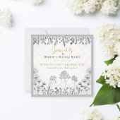 Elegante vrouwendag geschiedenis viering wit kaart