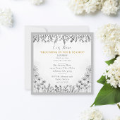 Elegante vrouwendag geschiedenis viering wit kaart