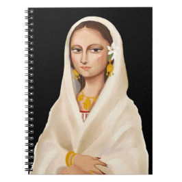 Elegante vrouwenportret | Culturele kunstillustrat Notitieboek
