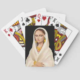 Elegante vrouwenportret | Culturele kunstillustrat Pokerkaarten