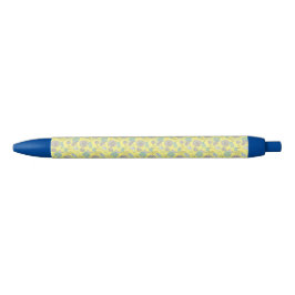 Elegante vulpen met wilde bloemengele inkt zwarte inkt pen
