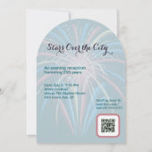 Elegante Vuurwerk 250 Jaar Feest QR Code Kaart (Achterkant)