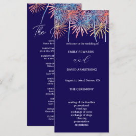 Elegante vuurwerk 4 juli huwelijksprogramma