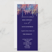 Elegante vuurwerk 4 juli huwelijksprogramma (Voorkant)