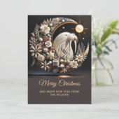 Elegante Walrus kerstvakantie Kaart (Staand voorkant)