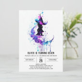 Elegante Wand Wielder Verjaardag Kaart (Staand voorkant)