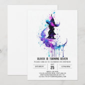 Elegante Wand Wielder Verjaardag Kaart (Voorkant / Achterkant)