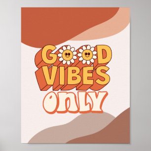 Elegante wandkunstposter alleen goede vibes Boho Poster