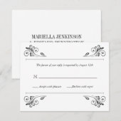 Elegante wandlamp bruiloft reactie uitnodiging (Voorkant / Achterkant)