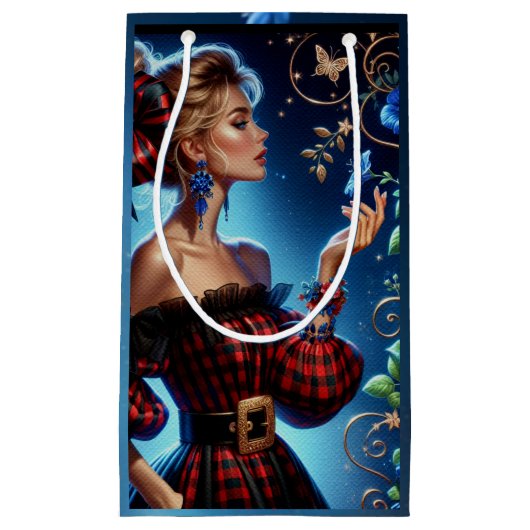 Elegante wandtapijten van Winter's Forget Me Not Klein Cadeauzakje (Voorkant)