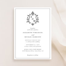 Elegante Wapen Monogram Huwelijk