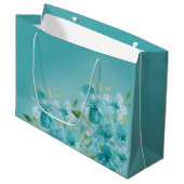 Elegante Ware Blauwe Waterverf Wildbloemen Groot Cadeauzakje (Voorkant Gekanteld)