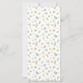 Elegante warme bloemenrustieke bruiloft menukaarte (Achterkant)