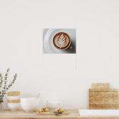 Elegante warme cacao met melkschuim Latte Art Poster (Keuken)