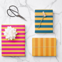 Elegante warme gele, roze, blauwe en oranje strepe