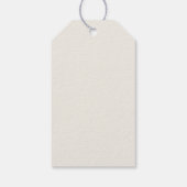 Elegante warme linnen tarwe baby shower cadeaulabel (Achterkant)
