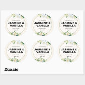 Elegante warme melkachtige romige botanische kaars ronde sticker (Vel)