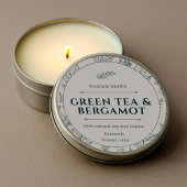 Elegante warme melkachtige romige botanische kaars ronde sticker