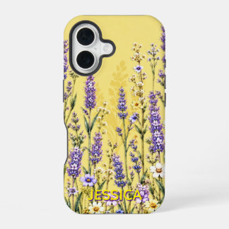 Elegante warme oranje madeliefjesbloemen iPhone 16 hoesje