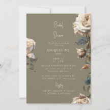 Elegante warme tinten witte gedroogde rozen bruids