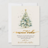 Elegante Warmste Wensen Niet Foto Kerstboom Feestdagenkaart (Voorkant)