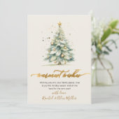 Elegante Warmste Wensen Niet Foto Kerstboom Feestdagenkaart (Staand voorkant)