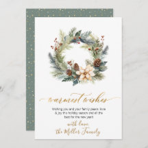 Elegante Warmste Wensen Script Krans Greenery