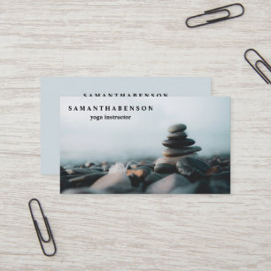Elegante Water Kleur Logo Zen Yoga Genezing Gezond Visitekaartje