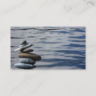 Elegante Water Kleur Logo Zen Yoga Genezing Gezond Visitekaartje