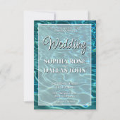 Elegante water meer oceaan bestemming bruiloft kaart (Voorkant)