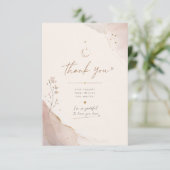 Elegante Watercolor Bedankkaart (Staand voorkant)