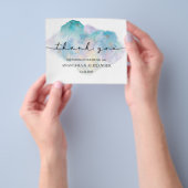 Elegante watercolor bedankkaart. flyer (Hand)