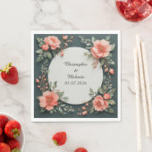 Elegante Watercolor Bloem Frame Servet (Insitu)