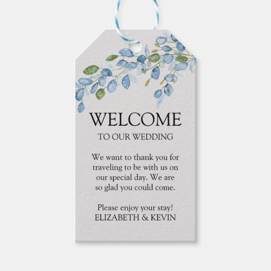 Elegante watercolor cadeaubijsluiter cadeaulabel (Voorkant)